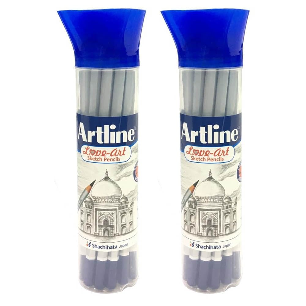 Artline Sketch Pencil Set Of 20 Jar (GRADE 4B X 2) | For Drawing, Sketching, Hatching, Shading | Ultra Dark and Super Smooth