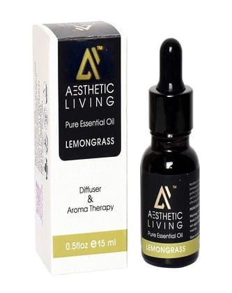 Aesthetic Living Pure Lemongrass Essential Oil, 15 ml