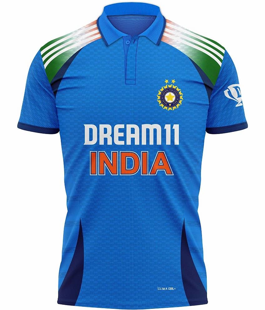 MENTIFIC Blue Polyester Lycra Jersey