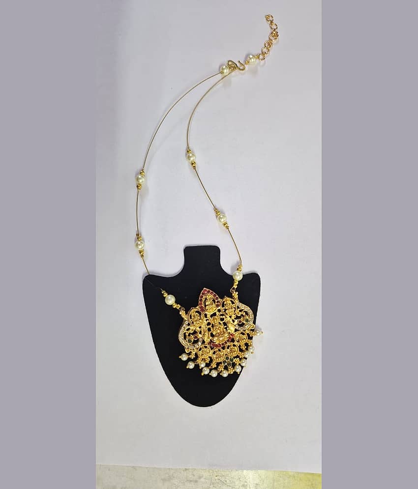 Thrillz Gold Brass Necklace Set ( Pack of 1 )