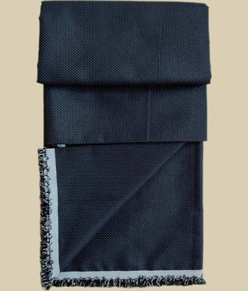 Makhanchor - Black Cotton Men's Unstitched Shirt Piece ( Pack of 1 )
