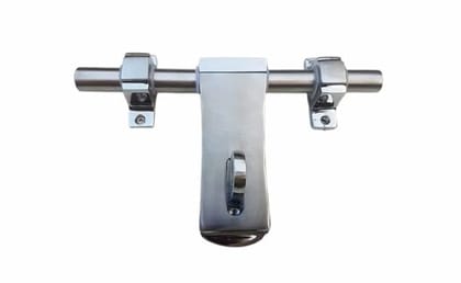 Handles with Kadi Set of 1 for Main Doors and Gates Silver Colour Stainless Steel Pack of 1 Set with Handle