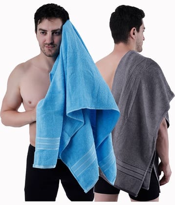 Dollar Cotton Striped 500 -GSM Bath Towel ( Pack of 2 ) - Multicolor