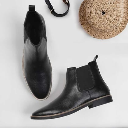 Men Chelsea PU Boots-Classic Black / 7