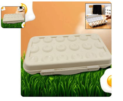 18 Grid Egg Holder Storage, Shock-Proof Egg Container with Buckle, Egg Carrier, Egg Tray, Egg Shelter, Effective Full Seal, Egg House use for Fridge, Camping, Kitchen