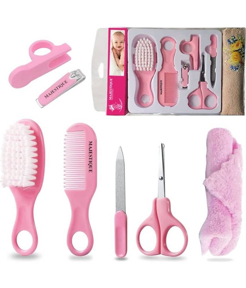 Majestique Baby Grooming Set, Brush, Comb, Clipper, File & Baby Towel for Kids - Color May Vary