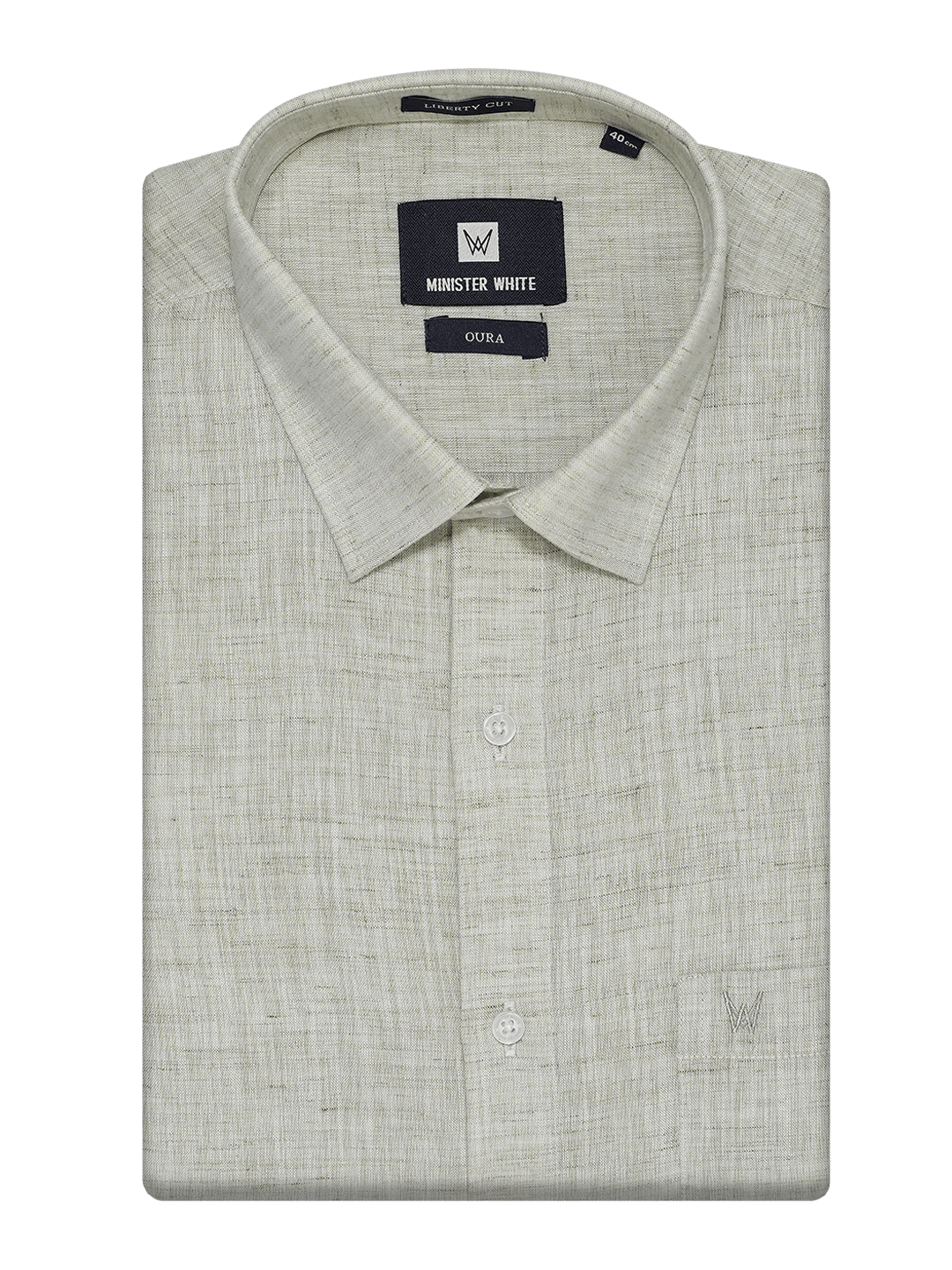 Mens Cotton Sap Colour Regular Fit Shirt Oura-36 / H/S / Sap
