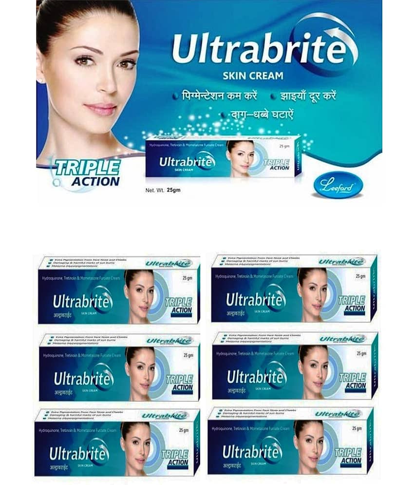 ULTRABRITE SKIN WHITENING CREAM 25 GM (PACK OF 6) Night Cream 150 gm Pack of 6