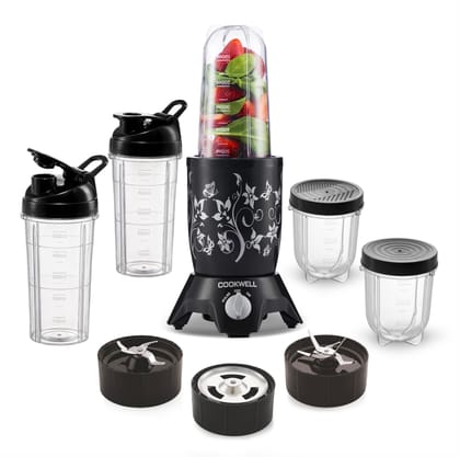 Cookwell Bullet Mixer Grinder (5 Jars, 3 Blades, Black) - Copper, 600 Watts - 2 Year Warranty Cookwell Bullet Mixer Grinder (5 Jars, 3 Blades, Black) - Copper, 600 Watts - 2 Year Warranty - Black / 5 Jars, 3 Blades Cookwell Bullet Mixer Grinder (5 Jars, 3 Blades, Black) - Copper, 600 Watts - 2 Year Warranty Cookwell Bullet Mixer Grinder (5 Jars, 3 Blades, Black) - Copper, 600 Watts - 2 Year Warranty - Black / 5 Jars, 3 Blades