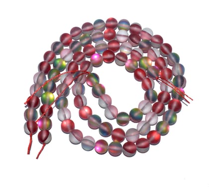 Aura Quartz Stone Beads 63 Pcs Glitter Moonstone Round Beads Loose Spacer Beads for Jewelry Making DIY Bracelet Necklace Earrings (SEP- 792)-6 MM / 75