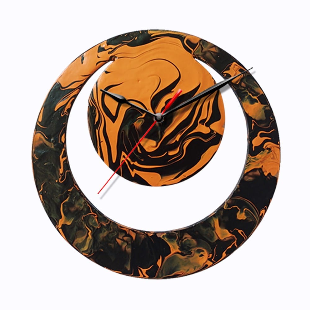 Fluid Art on Moon Clock DIY Kit by Penkraft