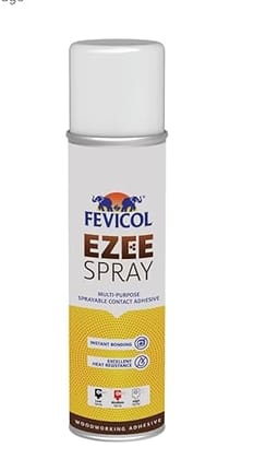 Fevicol EZEE Spray Strong Bond Adhesive  383gm/500ml, Pack of 2 Bottles  Versatile Multi-Use Adhesive for Crafts, Repairs, and DIY Projects  Reliable Bonding for Various Materials