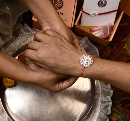 Lakshya  Silver Rakhi