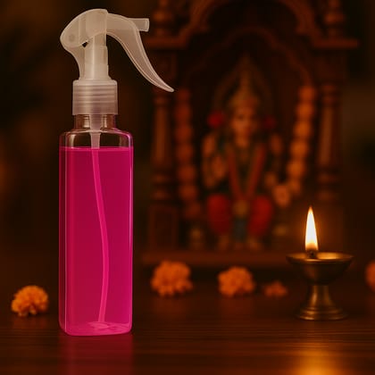 Serene Rose Puja Air Freshener โ Alcohol-Free, Long-Lasting Sacred Mist - Krishna ji - Ganesh ji - Navratri Serene Rose Puja Air Freshener โ Alcohol-Free, Long-Lasting Sacred Mist - Krishna ji - Ganesh ji - Navratri