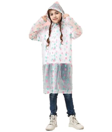 Infispace Kids Premium Eco-Friendly EVA Comfort Waterproofing Raincoat Pink&Blue Heart Print Rain(Pack of 1) - None