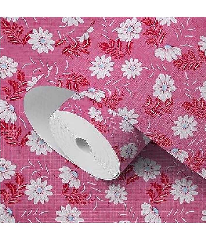 Kitchen Drawer/Cabinet Shelf Mat|Flower Design with PVC Material|Adjustable Size 5 MTR Roll