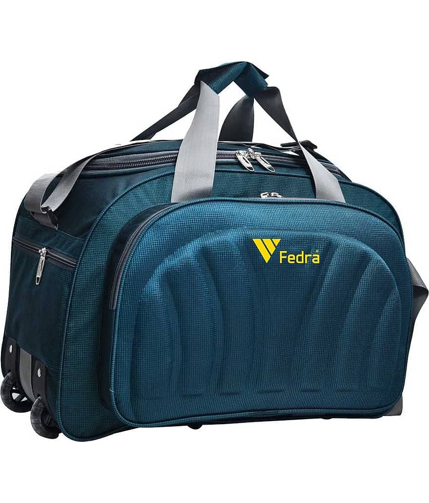 FEDRA - 40 Ltrs Blue Polyester Duffle Bag