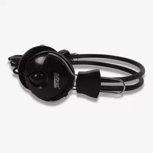 Wired Headphones With Mic AD-302 Stereo With Dual Audio Jack For Pc/Mac/Laptop (Black)