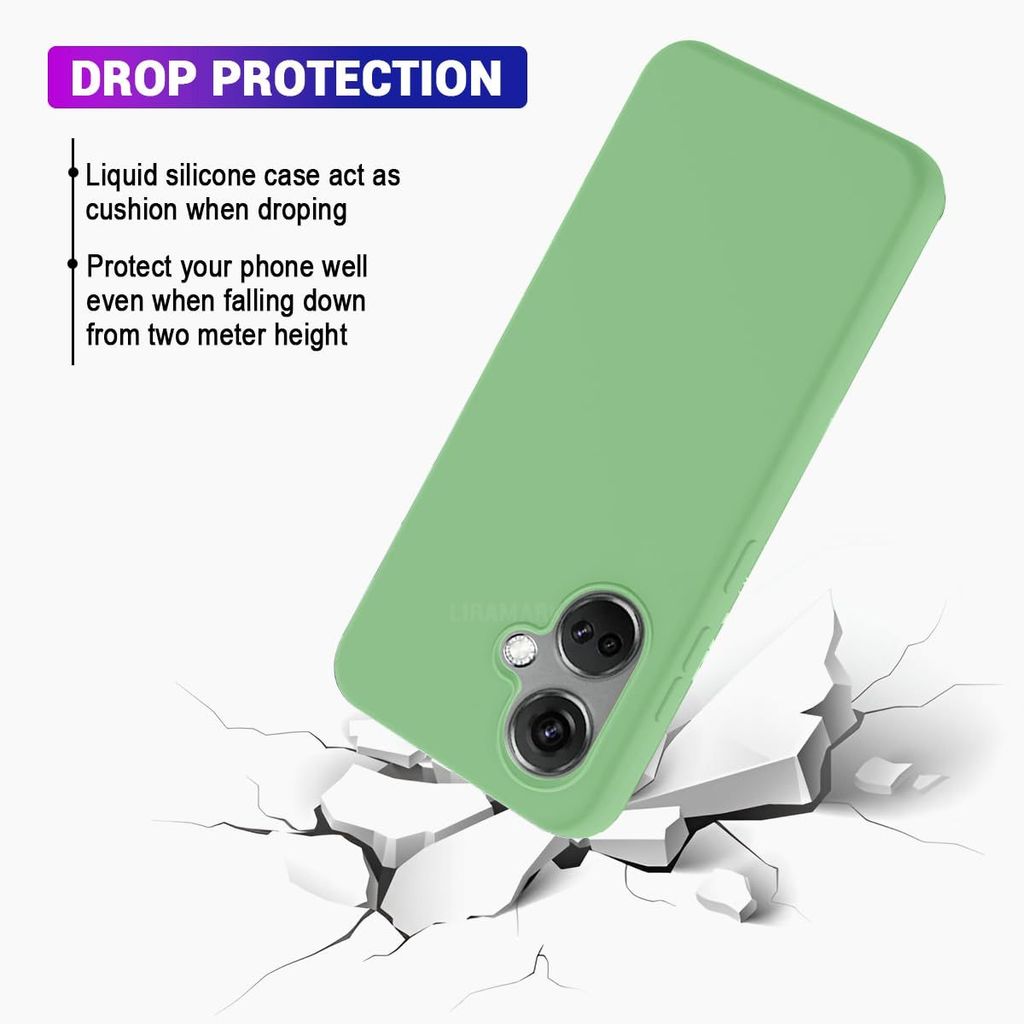 LIRAMARK Liquid Silicone Soft Back Cover Case for Oneplus Nord 3 5G