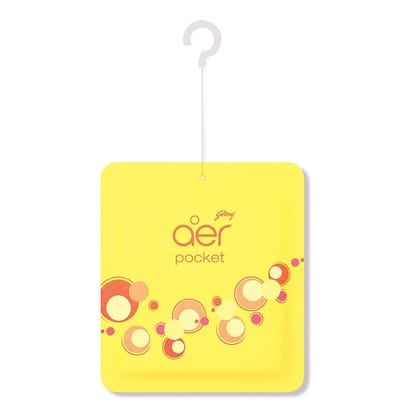 Godrej Ezee Aer Pocket Bathroom Fragrance - Orange, Gel, 10 G (Bright Tangy Delight)