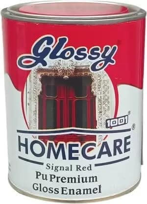 1001 Homecare PU Premium High Gloss Signal Red Enamel Paint | High Gloss Finish | PU Finish | Fade Resistant I Wall Paint I Metal Paints I