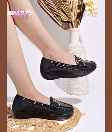Stylestry Black Women's Loafers