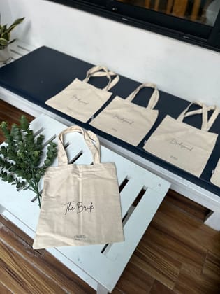 Bride & Bridesmaids Tote - Woven Cotton