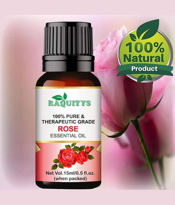 RAQUITYS Rose Essential Oil 15 mL ( Pack of 1 )