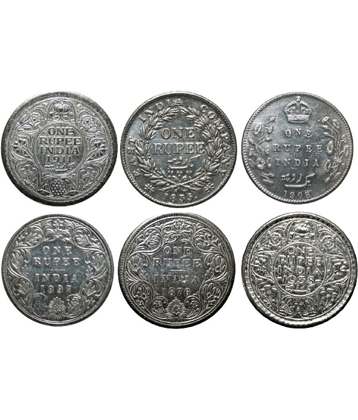 (6 Collectable Coins Set) British India Fancy Rare Collectable Coins