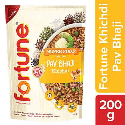 Fortune Super Food Millet Pav Bhaji Khichdi - Ready To Cook, Rich In Protein, 200 g Pouch