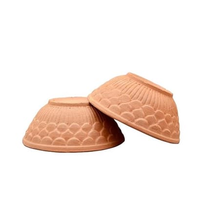 Azamgarh Terracotta Handicrafts mitti Cool Terracotta Bowls Set of 2