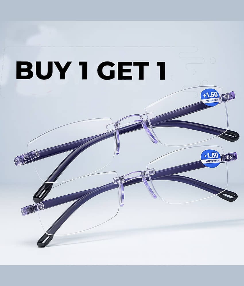 THMT Square Rimless Reading Glasses