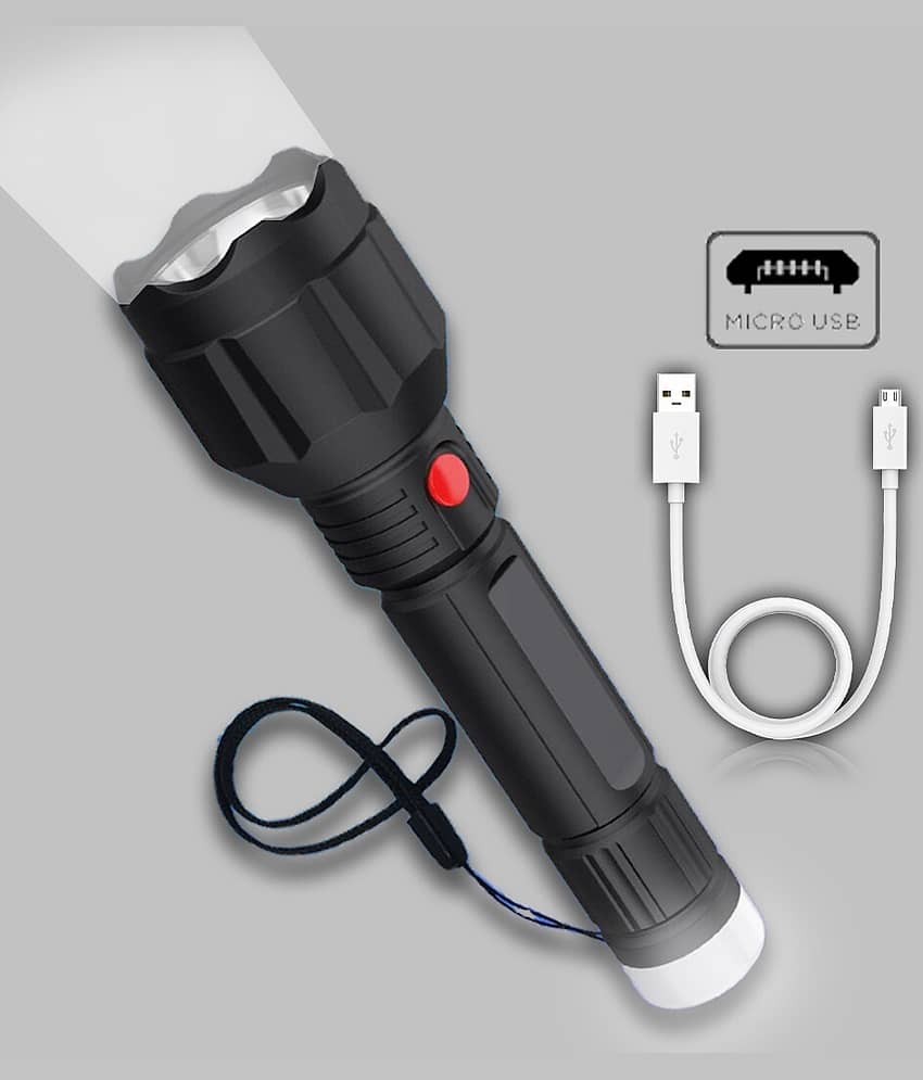 IDOLESHOP - 20W Rechargeable Flashlight Torch ( Pack of 1 )