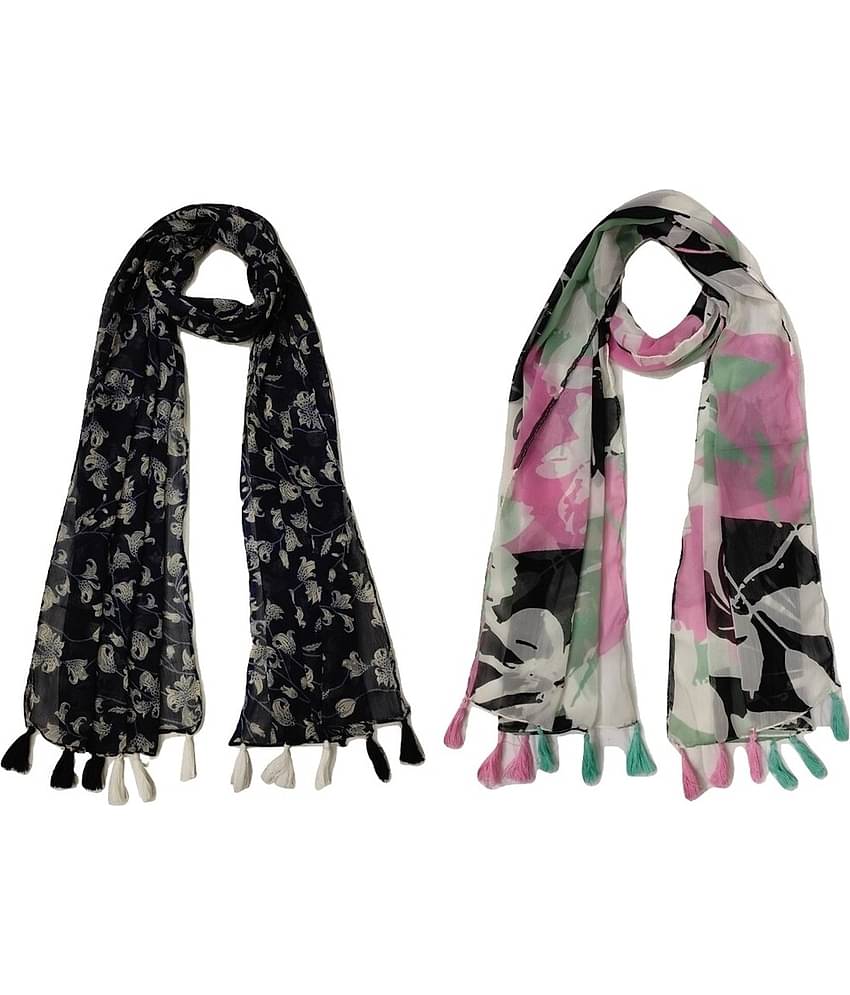 stolevilla Multi Printed Poly Cotton Yarn Stoles