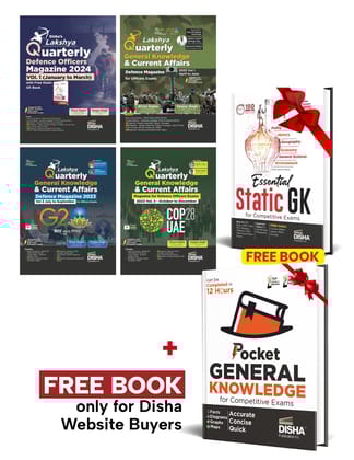 Lakshya YEARLY Combo (set of 5 Books) Quarterly Defence Magazines (April 2023 to March 2024) with Free Static GK Book | General Knowledge & Current Affairs, Maths, Eng. | NDA, CDS AFCAT, CAPF, SSB