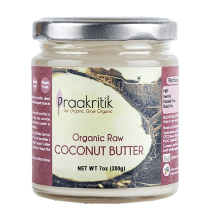 Praakritik Organic Coconut Butter 200g - rich, creamy, and nutrient-dense spread