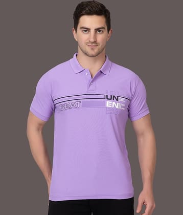 Zeffit Pack of 1 Polyester Regular Fit Printed Half Sleeves Men's Polo T Shirt ( Rust )
