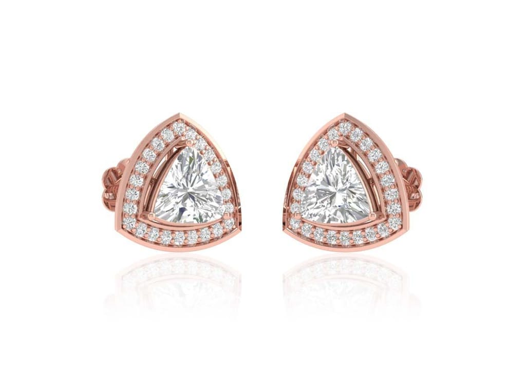 Trillion Halo Solitaire Studs