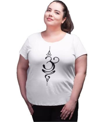 Neo Garments Women Cotton Printed Regular Fit Round Neck T-Shirt ( White )