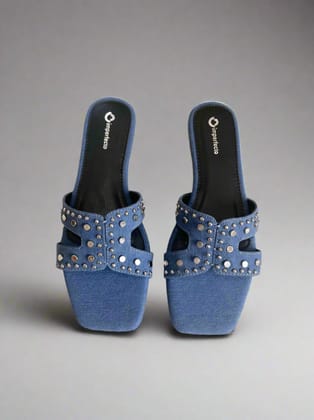 All New Denim Sliders - Blue-36