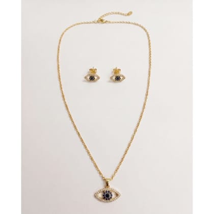 Pendant Set Gold-Toned Evil Eye Pendant Set Gold-Toned Evil Eye