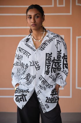KALAKAAR SHIRT-  INK BLACK-XXL-5XL