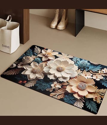 GEEO Set of 1 Anti-skid Rubber Door Mat ( 60 X 40 cm ) Multi