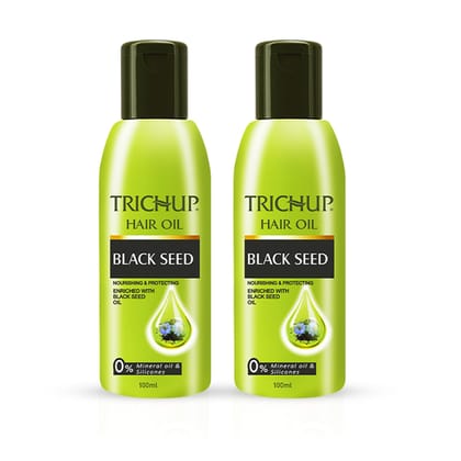 Trichup Black Seed Hair Oil โ 100 ml ร 2 Pack (Natural Ayurvedic Nourishing Oil) Trichup Black Seed Hair Oil โ 100 ml ร 2 Pack (Natural Ayurvedic Nourishing Oil)
