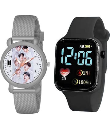 DECLASSE Black Dial Digital Boys Watch ( Pack Of 2 )