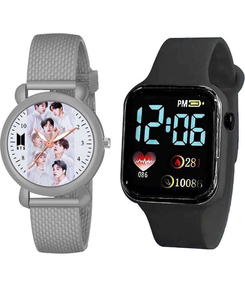 DECLASSE Black Dial Digital Boys Watch ( Pack Of 2 )