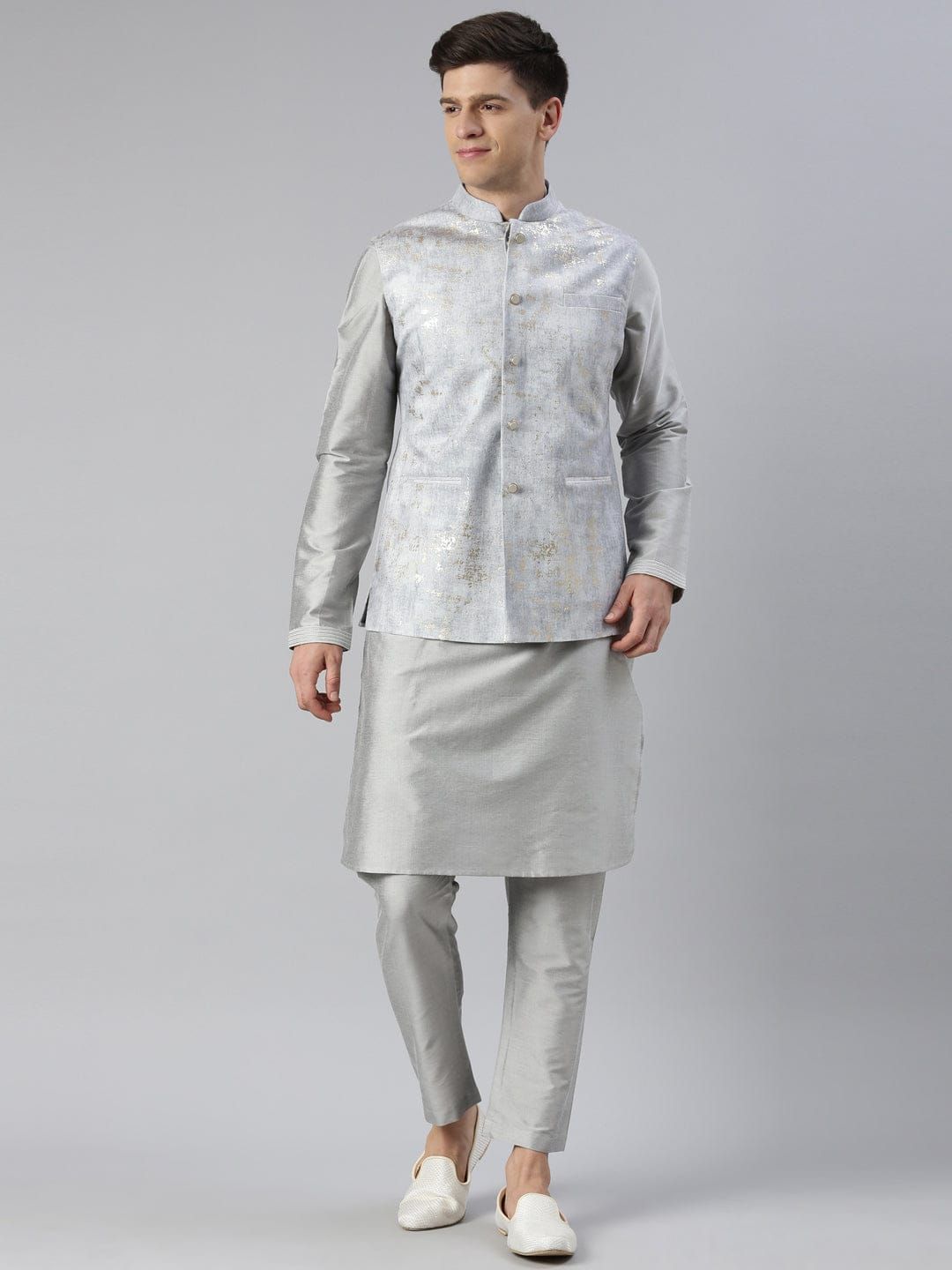 Grey Velvet Jacket-L/42