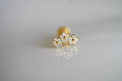 S925 Twinkle Floral Studs