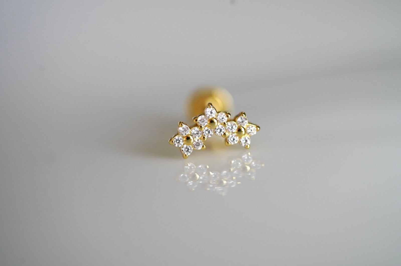S925 Twinkle Floral Studs
