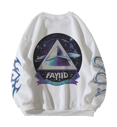 Pink Floyd Designed Oversized Sweatshirt-S / White